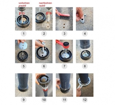 Flexi-Poller mit Flachkopf, elastisch und anfahrbar, Ø 80 mm